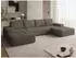 Mirjan24 Tonseo U Ecksofa mit Schlaffunktion & Bettkasten, Chenille, U-Form (800001996615)