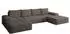 Mirjan24 Tonseo U Ecksofa mit Schlaffunktion & Bettkasten, Chenille, U-Form (800001996615)