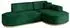 ALTDECOR MARI-L1-v1 Ecksofa L-Form, Velours, dunkelgrün (800001931735)