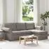 vidaXL Sofa taupe 215x138x80cm Stoff
