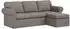 vidaXL Sofa taupe 215x138x80cm Stoff