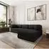 Masseno KELI Ecksofa modular mit Schlaffunktion, Bouclé, schwarz (800001994042)