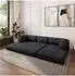 Masseno KELI Ecksofa modular mit Schlaffunktion, Bouclé, schwarz (800001994042)