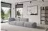 ALTDECOR MIRA-S3 modulares Sofa mit Ottomane links, hellgrau Bouclé (800002004180)