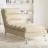vidaXL Chaiselongue mit Kissen, Stoff, creme (379473)