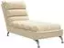 vidaXL Chaiselongue mit Kissen, Stoff, creme (379473)