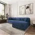 Masseno ETERA Ecksofa modular mit Schlaffunktion, blau, L-Form (800001993969)