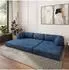 Masseno ETERA Ecksofa modular mit Schlaffunktion, blau, L-Form (800001993969)