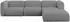 ALTDECOR MIRA-L2 Ecksofa L-Form Velours grau 318x179x89cm (800002003670)