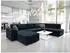 Mirjan24 Niko Bis Premium Ecksofa U-Form mit Schlaffunktion, 348x76x205cm (800001165876)