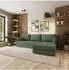 Masseno LEA Ecksofa modular mit Schlaffunktion, Bouclé-Stoff, grün (800001993880)