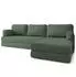 Masseno LEA Ecksofa modular mit Schlaffunktion, Bouclé-Stoff, grün (800001993880)