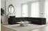 Fun Möbel Ecksofa Solvie Stoff Tiffani, schwarz, Universal (300cm)