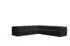 Fun Möbel Ecksofa Solvie Stoff Tiffani, schwarz, Universal (300cm)