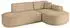 ALTDECOR MARI-L1v3 Ecksofa L-Form Velours taupe 243x171cm (800001940772)