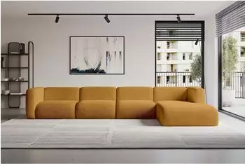 ALTDECOR MIRA-L3 Ecksofa L-Form Cord senfgelb 409x179cm (800002003576)