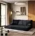 Masseno NOTIA Ecksofa mit Schlaffunktion, modular, schwarz, Kordstoff (800001993822)