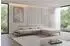 ALTDECOR Mona Ecksofa L-Form hellgrau Velours elektrisch 316x205cm (800002027152)