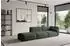 ALTDECOR MIRA-S3 Modulares Ecksofa Ottomane rechts, Velours, grün, 296x89x70cm (800002003575)