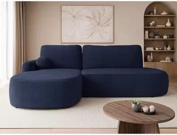 Mirjan24 Loridu O Ecksofa L-Form mit Schlaffunktion & Bettkasten, Chenille, 274x174cm (Flow 22)