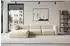 ALTDECOR MIRA-L2 Ecksofa L-Form Velours, creme, 318x179x89cm (800002004568)