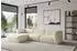 ALTDECOR MIRA-L2 Ecksofa L-Form Velours, creme, 318x179x89cm (800002004568)