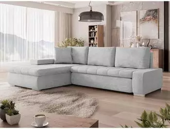 Mirjan24 Orkan Mini Ecksofa mit Schlaffunktion und Bettkasten (Lumo 65)