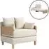 en.casa Seinlus Schlafsofa 1-Sitzer, beige (81x88x68cm)