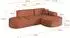 ALTDECOR TARO-L1 Ecksofa L-Form, Velours, apricot, 243x171cm (800001936173)