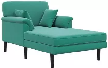 vidaXL Chaiselongue Samt, t&uuml;rkis