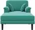 vidaXL Chaiselongue Samt, türkis