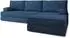 Masseno ANKO Ecksofa modular mit Schlaffunktion, Kordstoff blau, L-Form 270x160cm (800001993922)