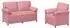 vidaXL Sofa-Set 2-tlg. rosa Samt (3424903)