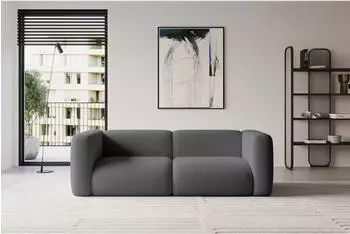 ALTDECOR MIRA-S1 modulares Sofa 2-Sitzer, Boucl&eacute;, grau (800002004718)