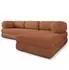 Masseno Keli Ecksofa mit Schlaffunktion, Boucle-Stoff, 270x160cm (800001993887)
