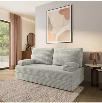 Masseno SILAR Schlafsofa Kordstoff hellgrau (800001993775)