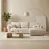 WFL GROUP Fabio Ecksofa L-Form mit Bettkasten, Chenille ecru (800001517792)