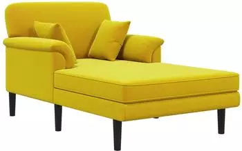 vidaXL Chaiselongue gelb, Samt
