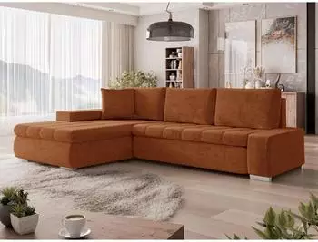 Mirjan24 Orkan Mini Ecksofa mit Schlaffunktion und Bettkasten (Flow 09)
