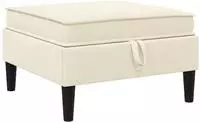 vidaXL Sofa-Hocker mit Stauraum Creme Samt