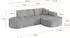 ALTDECOR TARO-L1 Ecksofa L-Form, Velours, hellgrau, 243x171x79,5cm