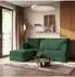 Masseno NOTIA Ecksofa modular mit Schlaffunktion, grün, Kordstoff (800001993881)