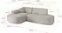 ALTDECOR MARI-L1v3 Ecksofa L-Form Velours hellbraun 243x171cm (800001940760)