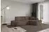 ALTDECOR TARO-L1 Ecksofa L-Form, Velours, braun, 243x171cm (800001936166)