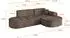 ALTDECOR TARO-L1 Ecksofa L-Form, Velours, braun, 243x171cm (800001936166)