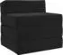 vidaXL Klappsofa/-bett, Samt, schwarz, 200x70x15cm