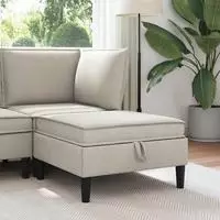 vidaXL Sofa-Hocker mit Stauraum Hafer Samt