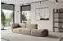 ALTDECOR MIRA-S3 modulares Ecksofa mit Ottomane links, Velours, braun, 296x89x70cm