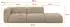 ALTDECOR MIRA-S3 modulares Ecksofa mit Ottomane links, Velours, braun, 296x89x70cm