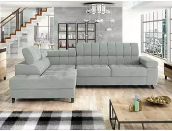Mirjan24 Nord Ecksofa L-Form mit Schlaffunktion & Bettkasten, graphit (800001993458)
